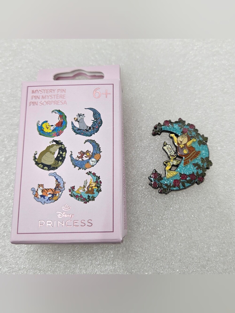 Loungefly Disney Mystery Pin - Beauty and The Beast, Cogsworth and Lumiere Pin.